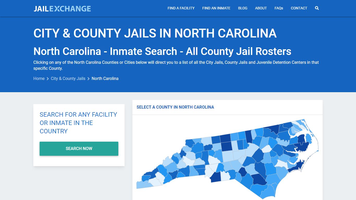 Inmate Search - North Carolina County Jails | Jail Exchange